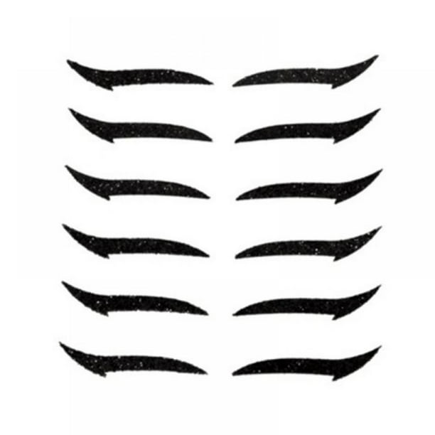Get The Perfect Winged Liner Using Eyeliner Stickers for Eyes Self-Adhesive Waterproof Colorful Glitter Eyelid Tape A 4 Pairs Reusable Eyeliner Stickers Instant Eye Outline Winged Lid Stickers